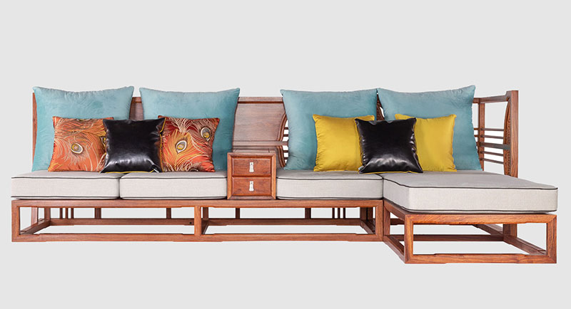 乐亭中式家居装修实木沙发组合家具效果图